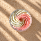 Whipped Body Butter, Strawberry scent, shea and cocoa butter jar