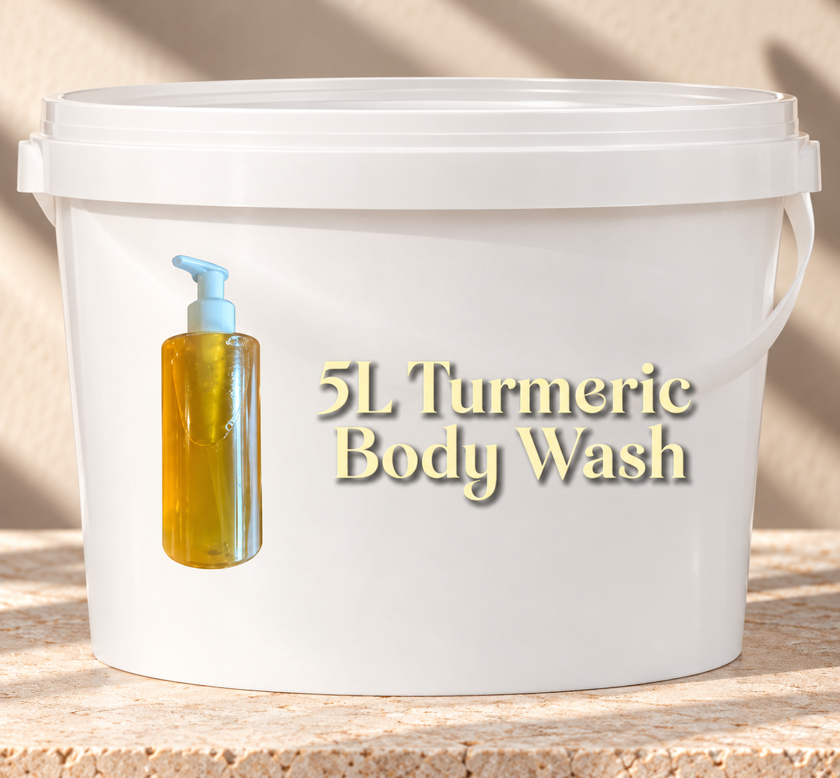 5 litre Turmeric Body Wash bulk container for white label and resale